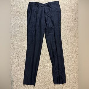 Boggi Milano “REDA” Super 110’s Black Formal Dress Pants Wool 58 IT UNHEMMED